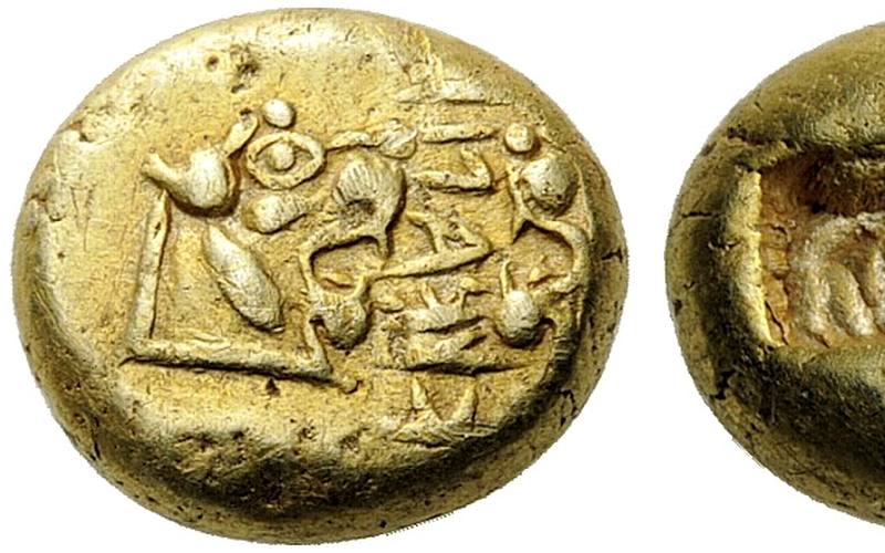 what was the first coin made of