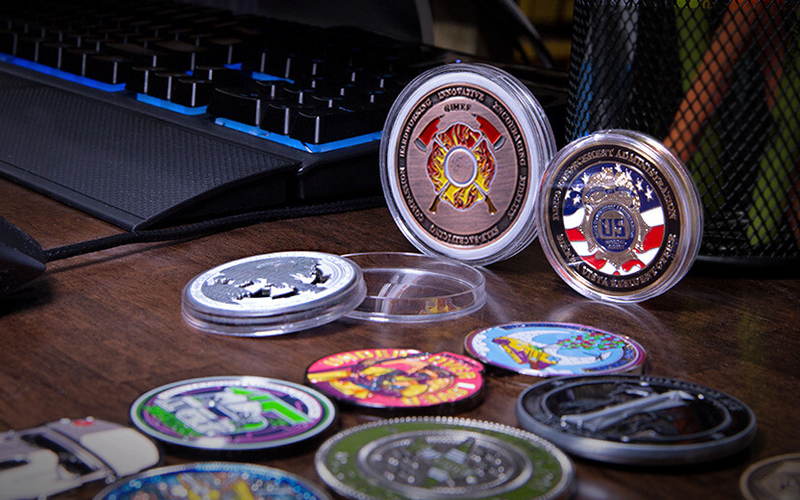 match the packaging to the coin