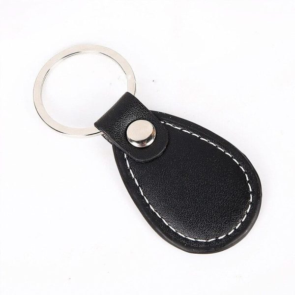 Custom logo leather keychains-2