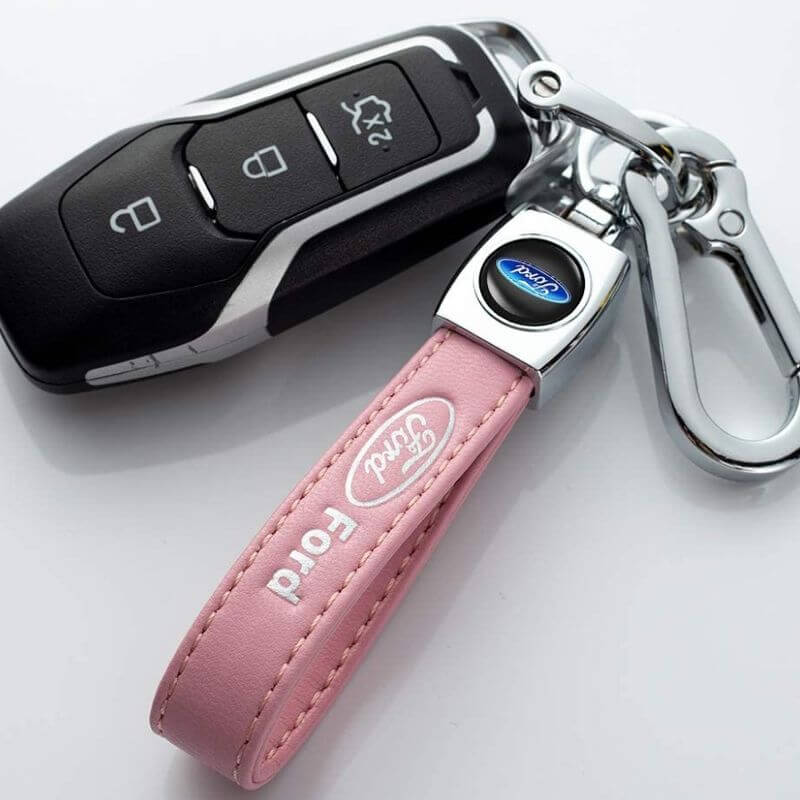 pink leather keychain2