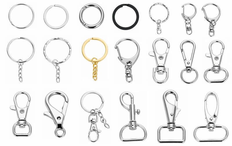6 Types of Keychain Closures | Buy Keychains attachments