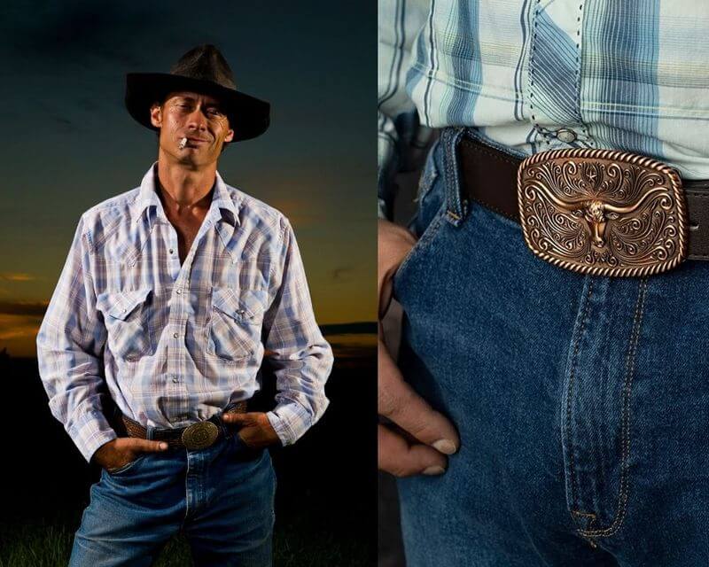 Cowboy Wearing Belt Buckle-4