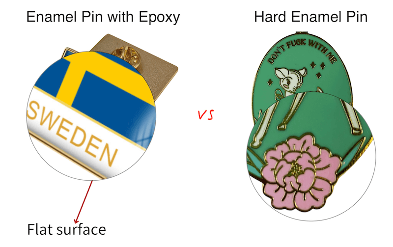 pin with epoxy vs hard enamel pin