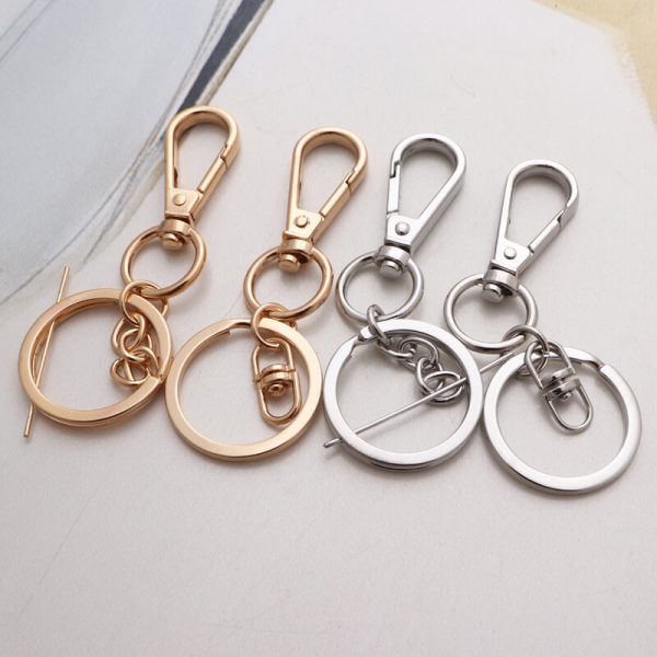 PAMINGONO 35Set Key Ring Accessories Metal Lobster Clasp Keychain Clasps For Handmade Projects