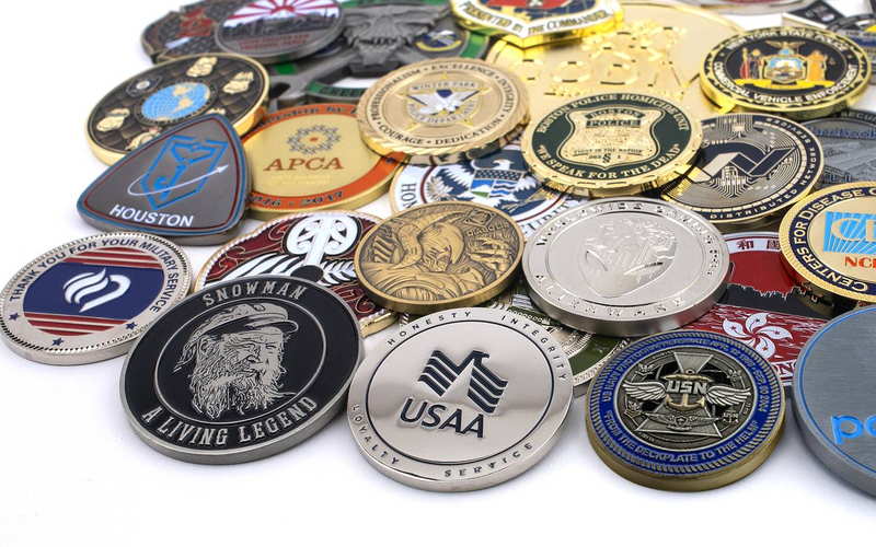 what materials are challenge coins made of