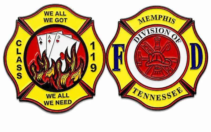 common firefighter challenge coin design ideas