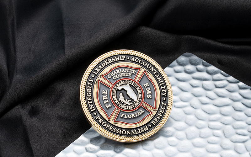 what is a firefighter challenge coin definition
