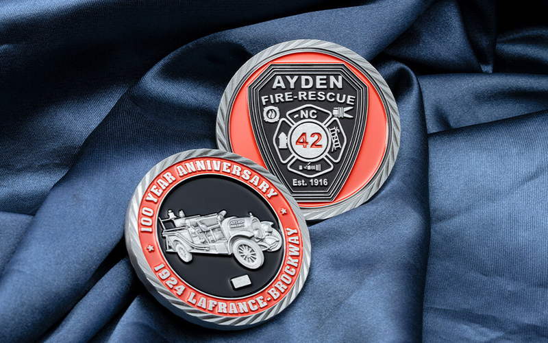 what is a firefighter challenge coin