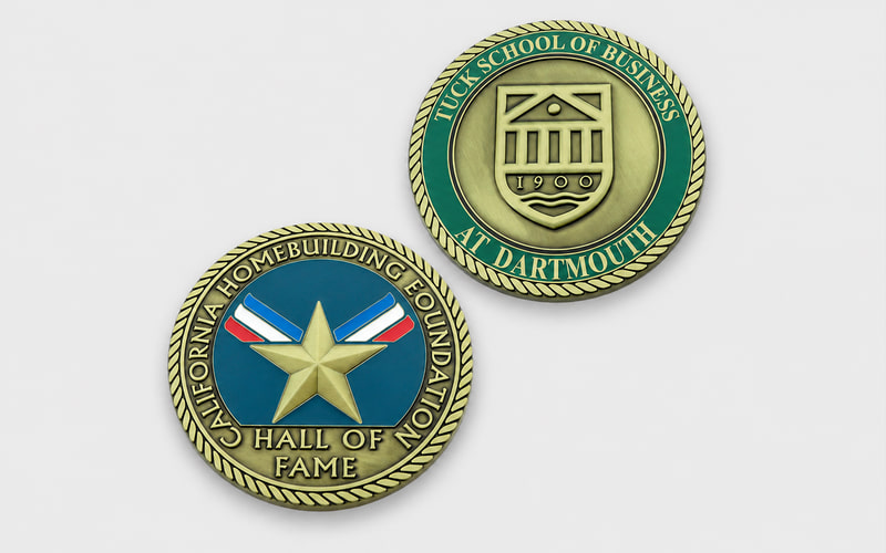 Custom school challenge coins for students, staff and alumni