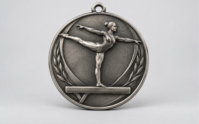 Custom 3D gymnastics medals