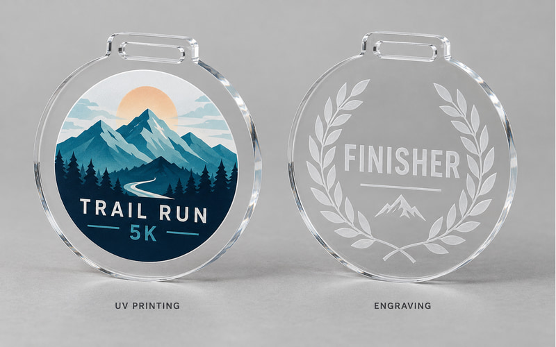 Acrylic medal artwork design and printing