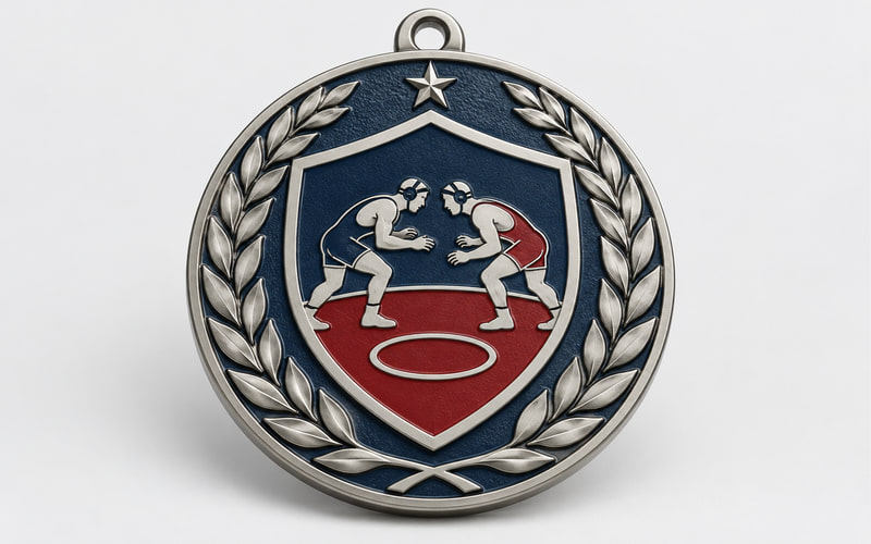 Custom soft enamel wrestling medals