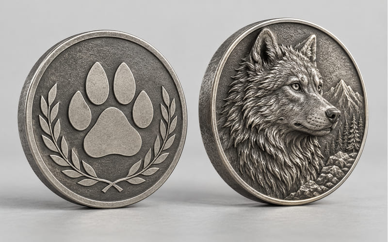 Custom 2D and 3D metal coins for nonprofit programs