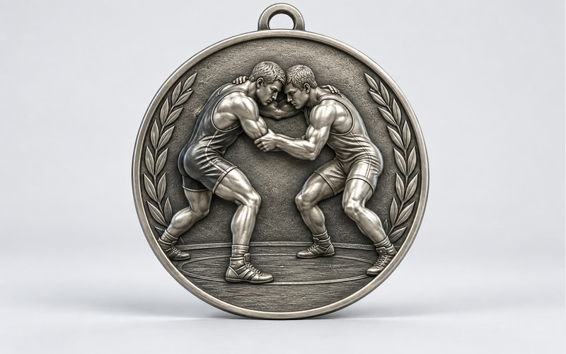 Custom 3D wrestling medals