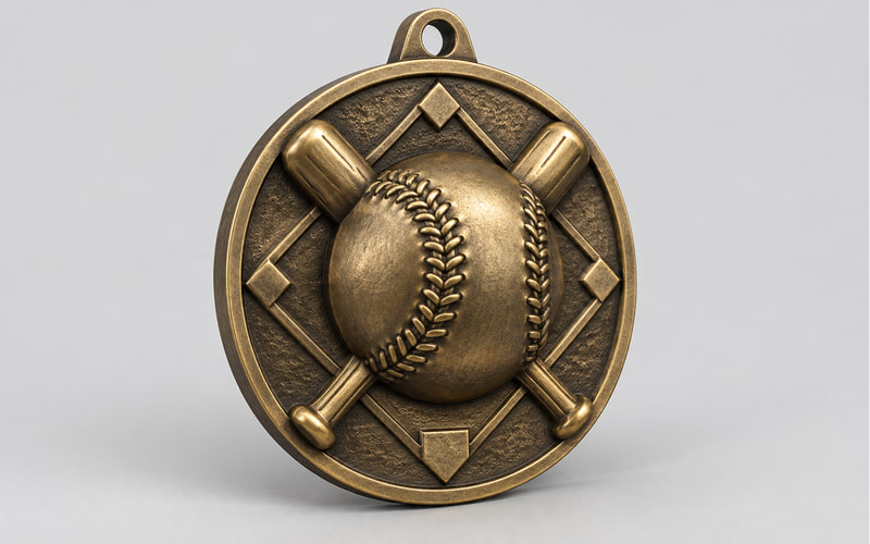 3D baseball medals