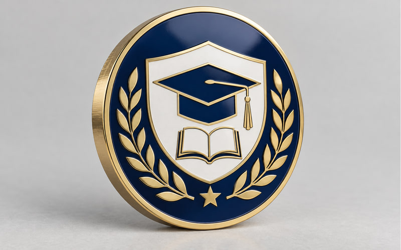 Custom hard enamel school challenge coins