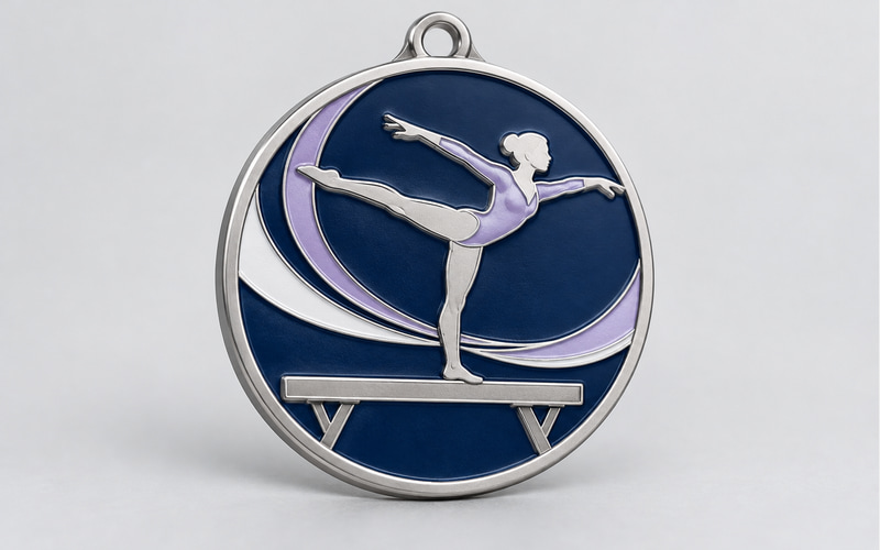 Custom soft enamel gymnastics medals