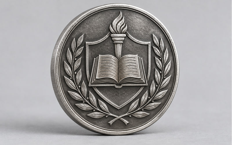 Custom die struck school challenge coins