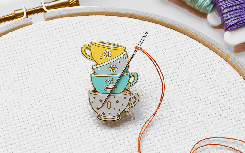 hard enamel custom needle minder