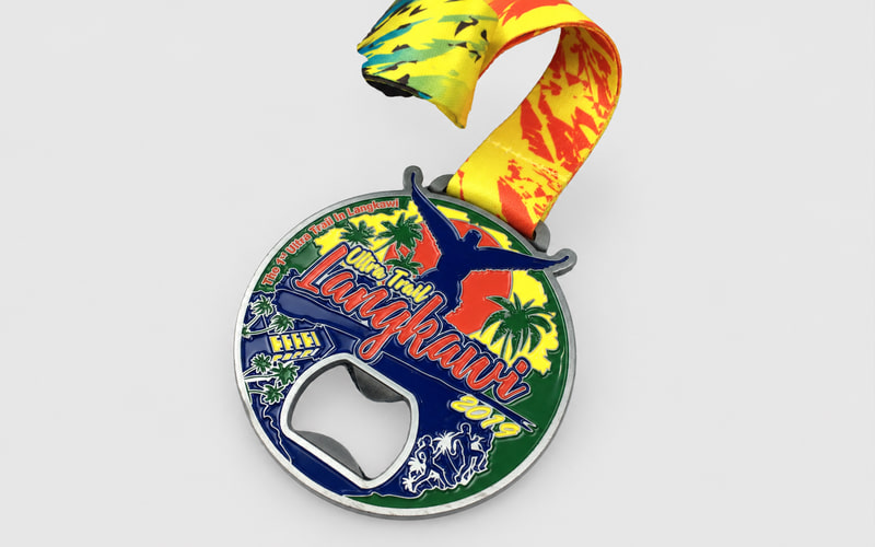 Custom ribbon options for bottle opener medals