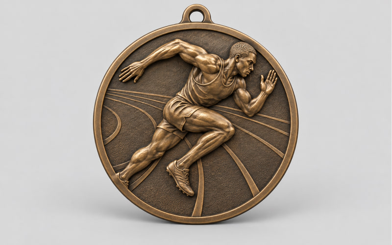 Custom 3D track and field medals