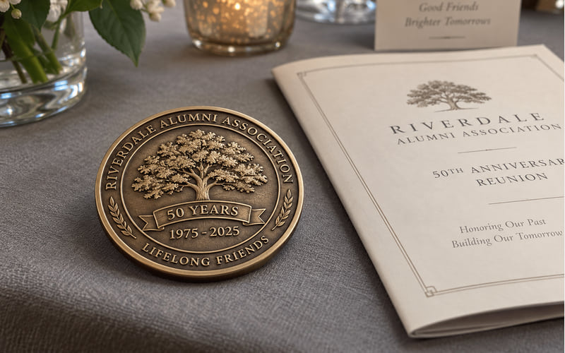 Custom die struck challenge coins for membership and commemoration
