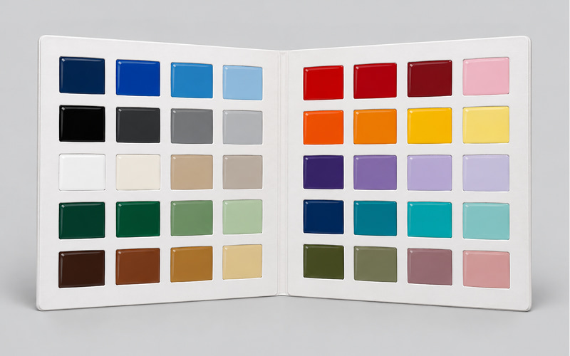 Enamel color options for volleyball medals