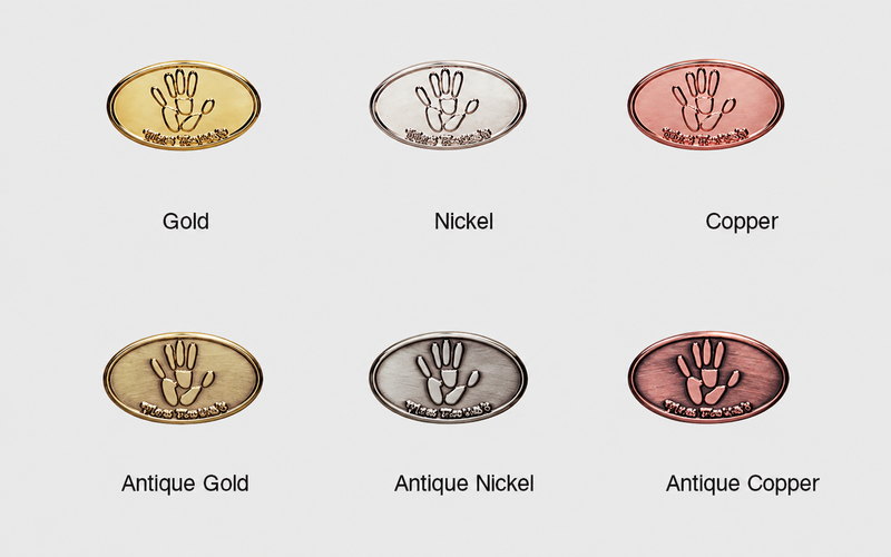 Track and field medal metal finish options