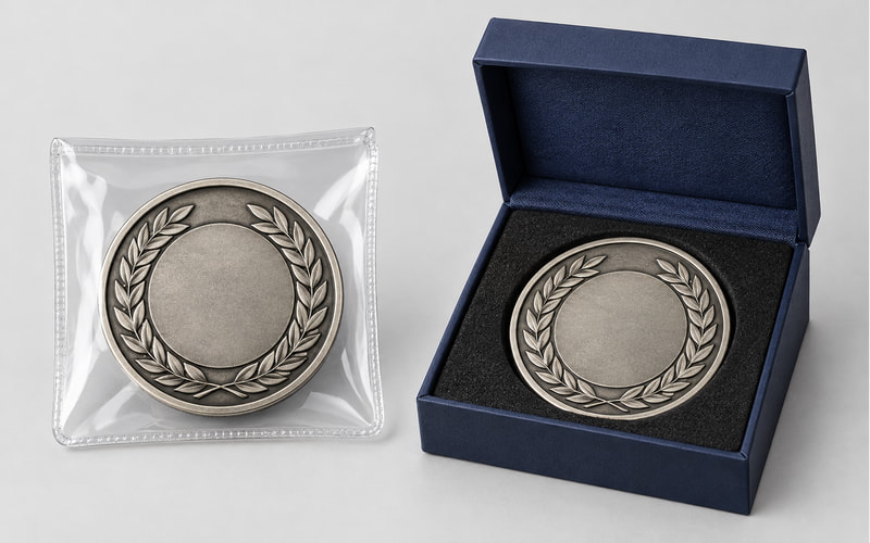 Packaging options for custom school challenge coins